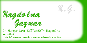 magdolna gazmar business card